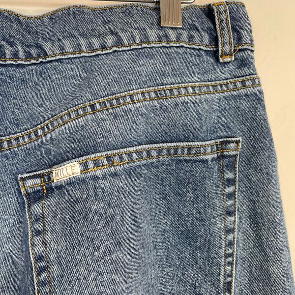 Mille Denim Brooke Mid Rise Slim Fit Jean Rigid Cotton Ankle Length Raw Hem 33 - Picture 9 of 14